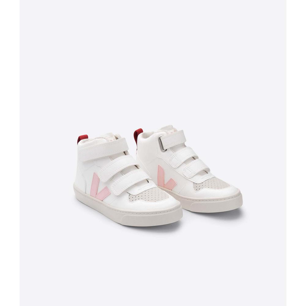 Veja V-10 MID Kids' Shoes White | NZ 800LIS